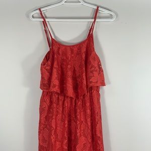 Bongo Coral Strap Flowy Lacy Women's Dress M
